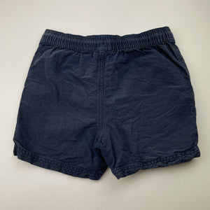 Boys Anko, navy cotton shorts, elasticated (wash fade), FUC, size 9,  