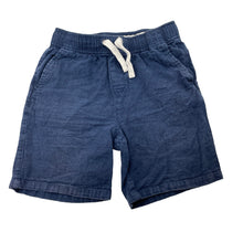 Load image into Gallery viewer, Boys Anko, navy linen / cotton shorts, elasticated, GUC, size 10,  
