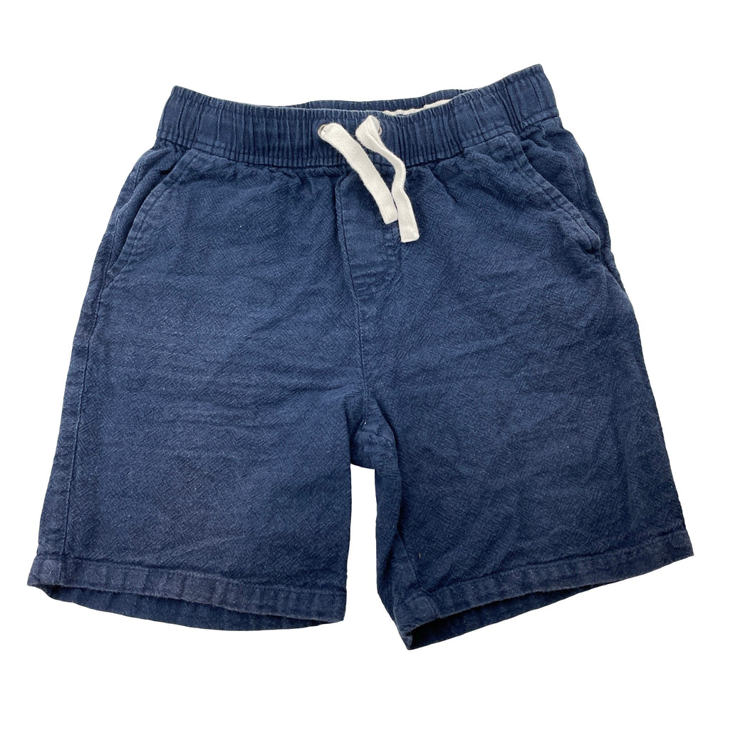 Boys Anko, navy linen / cotton shorts, elasticated, GUC, size 10,  
