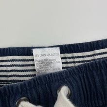 Load image into Gallery viewer, Boys Anko, navy linen / cotton shorts, elasticated, GUC, size 10,  