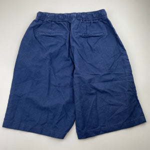 Boys Zara, blue linen / cotton shorts, elasticated, GUC, size 13-14,  