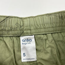 Load image into Gallery viewer, Boys Anko, lightweight cotton shorts, elasticated, crocodiles, FUC, size 5,  
