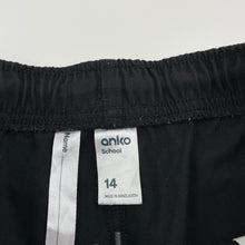 Load image into Gallery viewer, Unisex Anko, black school shorts, elasticated, EUC, size 14,  