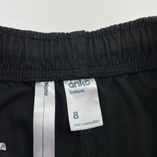 Load image into Gallery viewer, Unisex Anko, black school shorts, elasticated, EUC, size 8,  