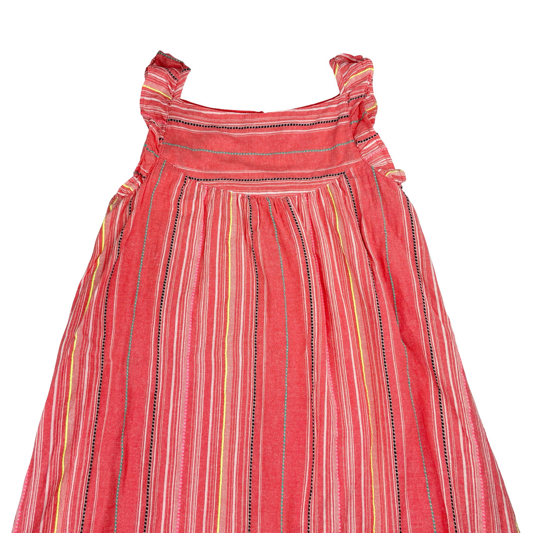 Girls M & Co, cotton-lined coral summer dress, EUC, size 9-10, L: 80cm