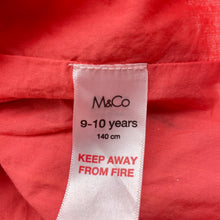 Load image into Gallery viewer, Girls M &amp; Co, cotton-lined coral summer dress, EUC, size 9-10, L: 80cm