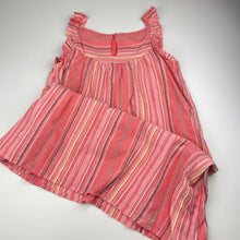 Load image into Gallery viewer, Girls M &amp; Co, cotton-lined coral summer dress, EUC, size 9-10, L: 80cm