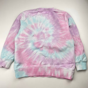 Girls GHANDA, tie-dyed  cotton sweater / jumper (marks front & back), FUC, size 5-6,  