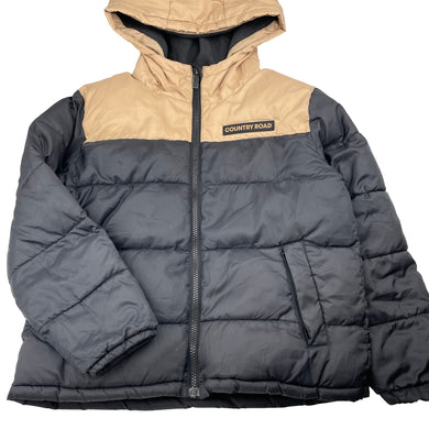 Boys Country Road, fleece-lined puffer jacket / coat (small marks / catches), FUC, size 10,  