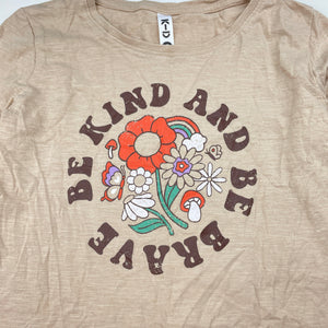 Girls KID, organic cotton long sleeve tee / top, GUC, size 6,  