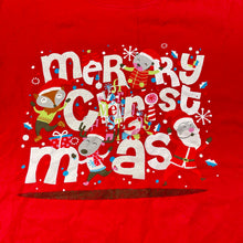 Load image into Gallery viewer, Unisex red, cotton Christmas tee / top, GUC, size 6,  