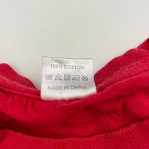 Unisex red, cotton Christmas tee / top, GUC, size 6,  