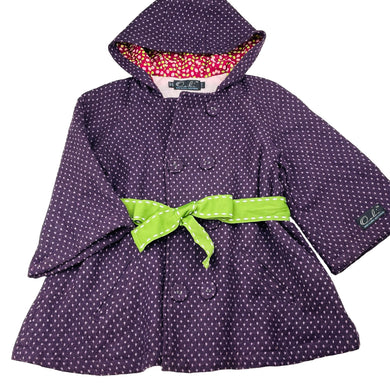 Girls Oobi, cotton-lined jacket / coat (top button missing, spare attached), GUC, size 5-6,  