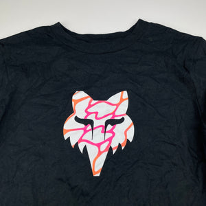 Boys FOX RACING, black cotton tee / top (LG), armpit to armpit: 43cm, NEW, size 10-12,  