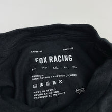 Load image into Gallery viewer, Boys FOX RACING, black cotton tee / top (LG), armpit to armpit: 43cm, NEW, size 10-12,  