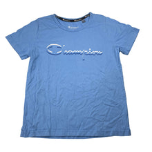 Load image into Gallery viewer, Unisex Champion, blue cotton tee / top, GUC, size 10,  