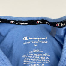 Load image into Gallery viewer, Unisex Champion, blue cotton tee / top, GUC, size 10,  