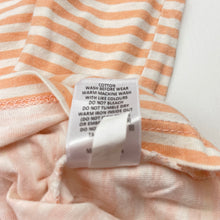 Load image into Gallery viewer, Unisex Rubik&#39;s, Cube coral stripe cotton tee / top, GUC, size 8,  