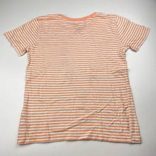 Load image into Gallery viewer, Unisex Rubik&#39;s, Cube coral stripe cotton tee / top, GUC, size 8,  