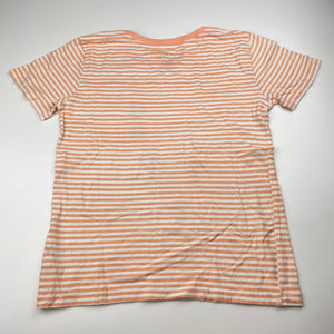 Unisex Rubik's, Cube coral stripe cotton tee / top, GUC, size 8,  