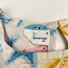 Load image into Gallery viewer, Girls Peter Alexander, lightweight cotton pyjama top (small mark lower front), FUC, size 6,  