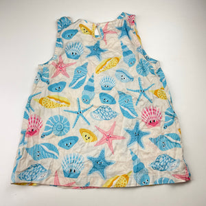Girls Peter Alexander, lightweight cotton pyjama top (small mark lower front), FUC, size 6,  