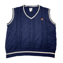 Load image into Gallery viewer, Boys GAP, navy knitted cotton vest / sweater, EUC, size 8-9,  