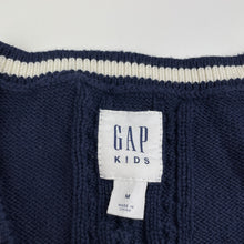 Load image into Gallery viewer, Boys GAP, navy knitted cotton vest / sweater, EUC, size 8-9,  