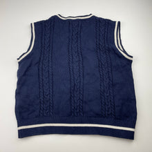 Load image into Gallery viewer, Boys GAP, navy knitted cotton vest / sweater, EUC, size 8-9,  