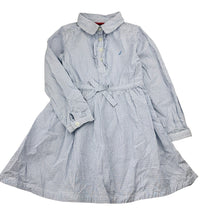Load image into Gallery viewer, Girls NAUTICA, striped cotton shirt dress, EUC, size 4, L: 55cm