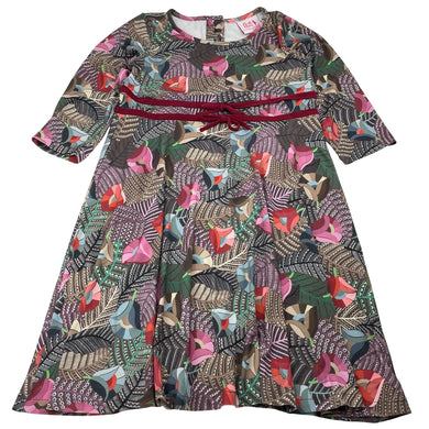 Girls Little Leona, lightweight, stretchy, floral dress, EUC, size 6, L: 68cm