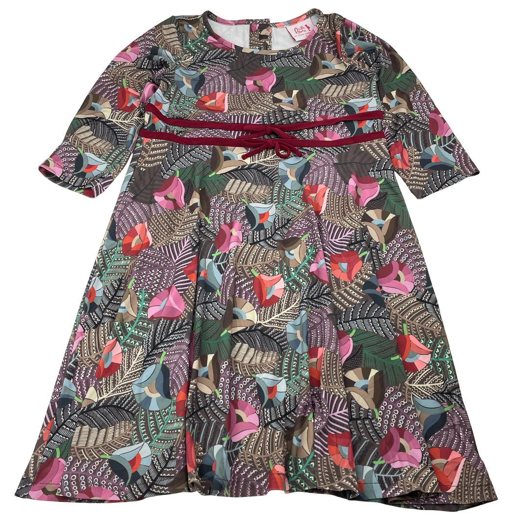 Girls Little Leona, lightweight, stretchy, floral dress, EUC, size 6, L: 68cm