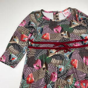Girls Little Leona, lightweight, stretchy, floral dress, EUC, size 6, L: 68cm
