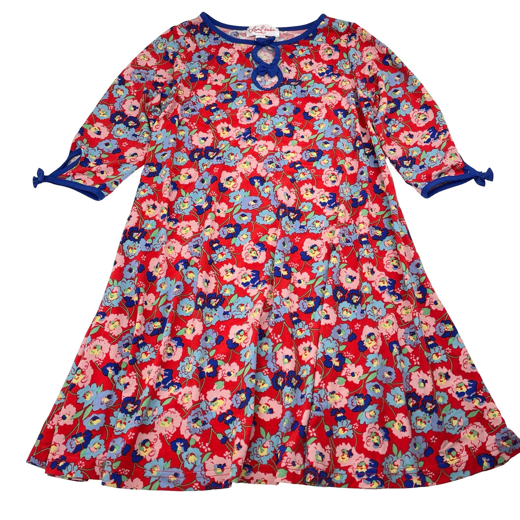 Girls Little Leona, lightweight, stretchy, floral dress, EUC, size 6, L: 62cm