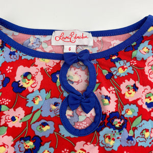 Girls Little Leona, lightweight, stretchy, floral dress, EUC, size 6, L: 62cm