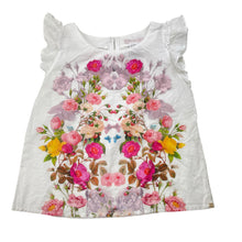 Load image into Gallery viewer, Girls FRED BARE, floral lightweight cotton top, GUC, size 4,  