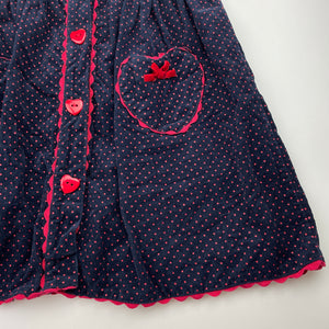 Girls BLUEBERI boulevard, navy corduroy cotton dress, EUC, size 5, L: 56cm