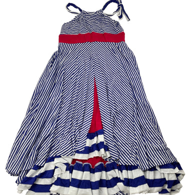 Girls Pixie Girl, Chasing Fireflies, stretchy striped dress, GUC, size 7, L: 77cm