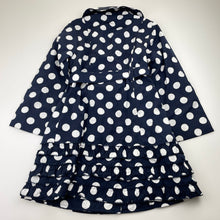 Load image into Gallery viewer, Girls Biscotti, navy &amp; white lightweight trench coat, EUC, size 5,  