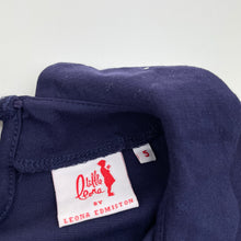 Load image into Gallery viewer, Girls Little Leona, navy stretchy short sleeve dress, EUC, size 5, L: 56cm