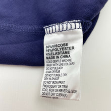 Load image into Gallery viewer, Girls Little Leona, navy stretchy short sleeve dress, EUC, size 5, L: 56cm