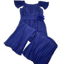 Load image into Gallery viewer, Girls MONSOON, lined, pleated jumpsuit, inside leg: 35cm, EUC, size 4-5,  