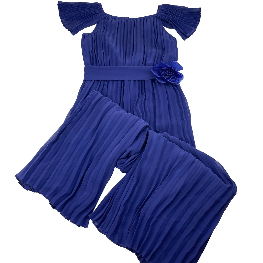 Girls MONSOON, lined, pleated jumpsuit, inside leg: 35cm, EUC, size 4-5,  