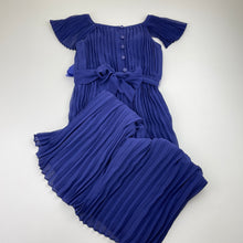 Load image into Gallery viewer, Girls MONSOON, lined, pleated jumpsuit, inside leg: 35cm, EUC, size 4-5,  