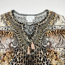 Load image into Gallery viewer, Girls Camilla, embellished lightweight leopard-print top, EUC, size 8,  