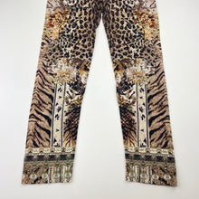 Load image into Gallery viewer, Girls Camilla, embellished lightweight leopard-print leggings, inside leg: 49cm, EUC, size 8,  