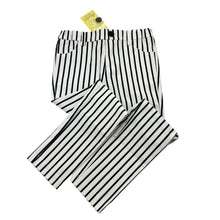 Load image into Gallery viewer, Girls Bardot Junior, black &amp; white stripe pants, adjustable, inside leg: 44cm, NEW, size 5,  