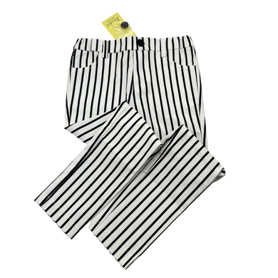 Girls Bardot Junior, black & white stripe pants, adjustable, inside leg: 44cm, NEW, size 5,  