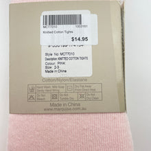 Load image into Gallery viewer, Girls Marquise, pink knitted cotton stockings, NEW, size 2-3,  