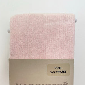 Girls Marquise, pink knitted cotton stockings, NEW, size 2-3,  